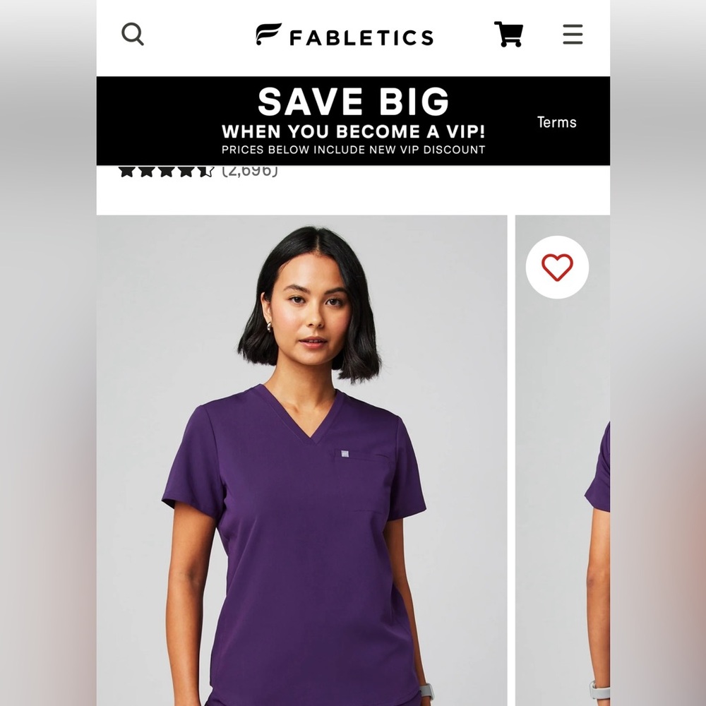 Fabletics Vital 1-Pocket Scrub Top